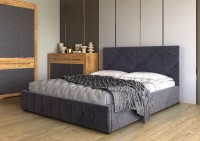 Кровать Нельсон интерьерная, вариант цвета 2 холодный серый