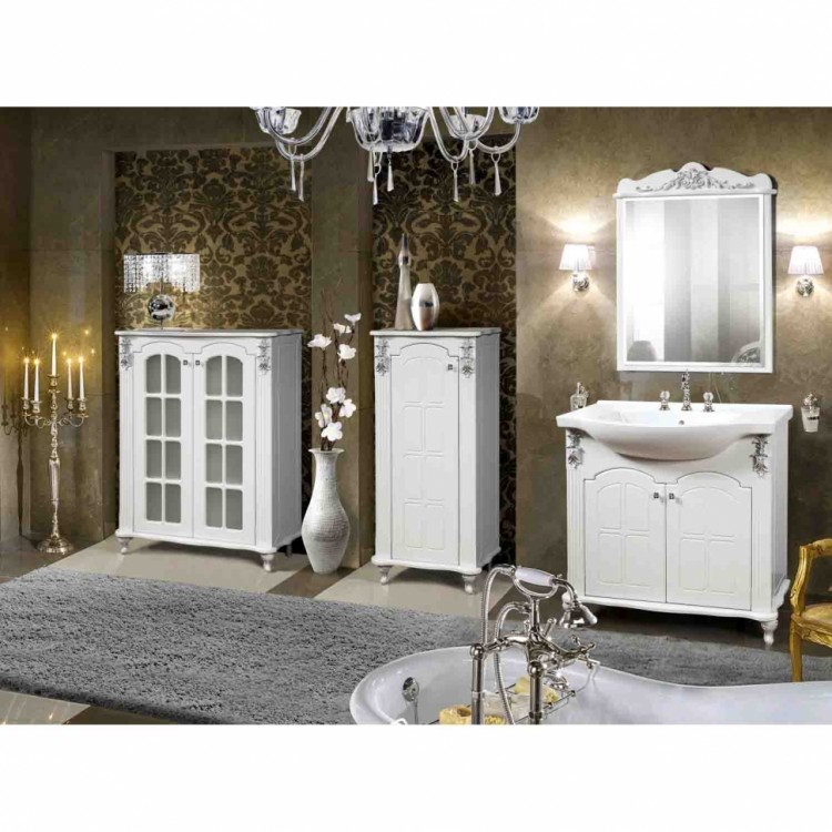 Мебель для ванной комнаты Версаль КМК 0454 Белый глянец