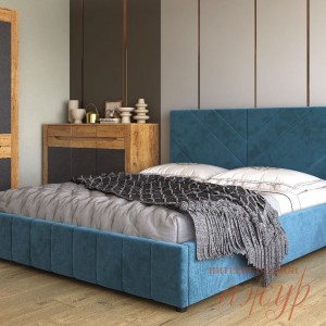 Кровать Нельсон интерьерная, вариант цвета 4 бирюза